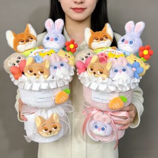 疯狂动物玩偶花束尼克朱迪公仔闺蜜礼物女孩生日礼物圣诞节情人节