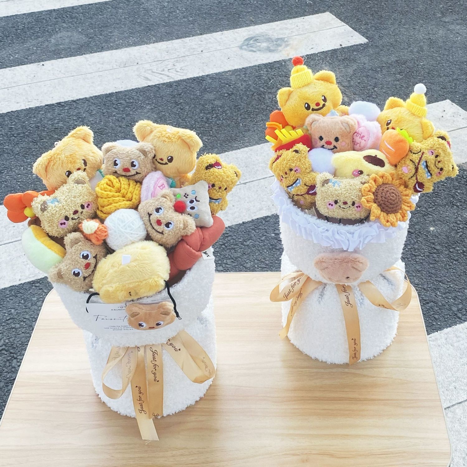 生日礼物黄油小熊女生卡通花束公仔女友可爱玩偶毕业娃娃毛绒闺蜜