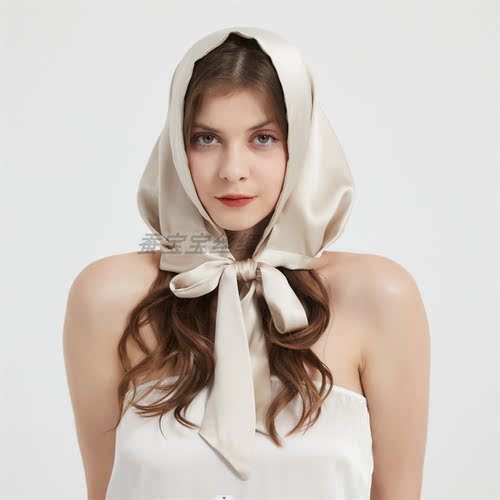 桑遐迩四季女防晒帽子真丝