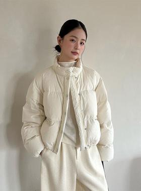 TG 小个子蓬蓬羽绒面包服女2025冬季新款简约保暖宽松厚外套25882