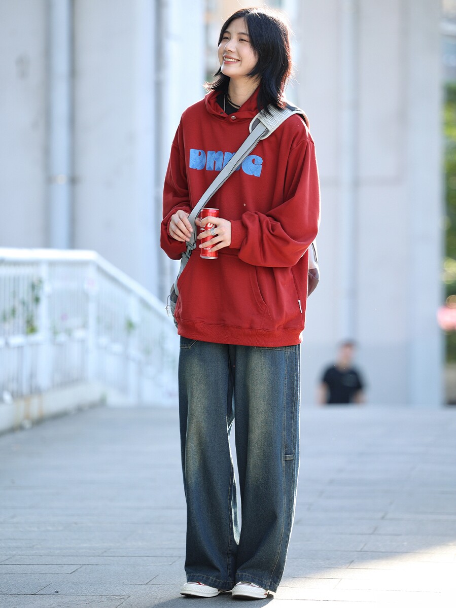 YOUR FIRST LOVE: LAO WANG VINTAGE PANTS MENS STRAIGHT LEG LOOSE WIDE-LEG JEANS MENS TRENDY BRAND CASUAL DRAPE SPRING AND AUTUMN STYLE