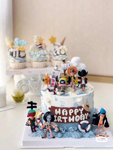 海贼王生日蛋糕装饰摆件