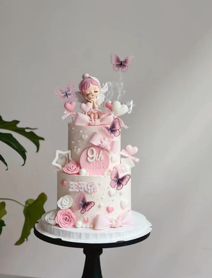 天使贝拉公主生日蛋糕装饰摆件女孩安妮公主星河少女蛋糕摆件插件