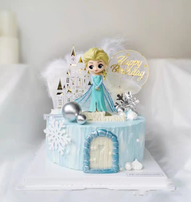 原创白金城堡亚克力派对生日蛋糕