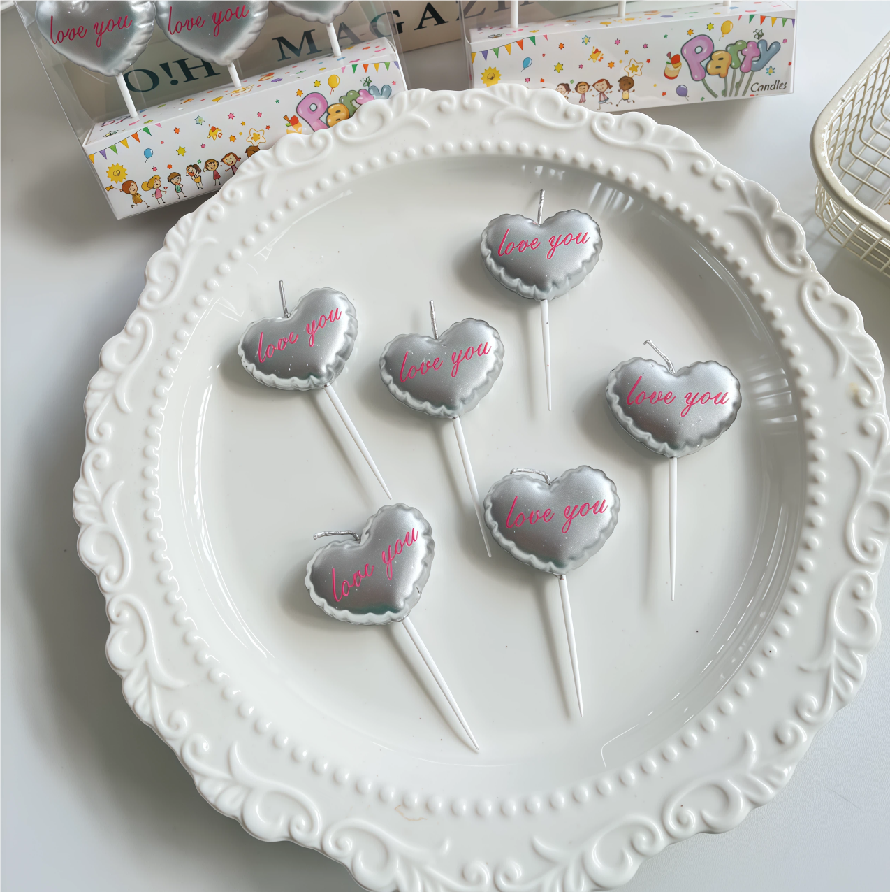 214情人节银色气球爱心蜡烛蛋糕装饰摆件情侣纪念日告白蛋糕插件,节庆用品/礼品,节日装扮用品,淘宝优惠券,粉丝福利购,淘宝优惠卷