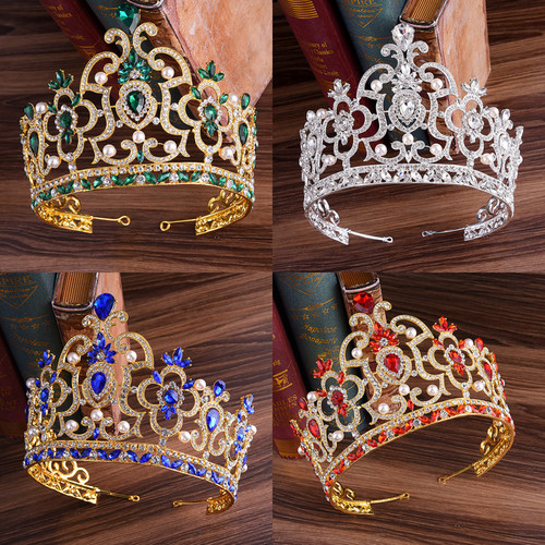 王子王冠头饰范丞丞明星同款国王后金属男士女士模特大号皇冠发饰 - 封面