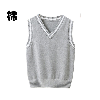 纯棉针织毛衣背心坎肩马甲男