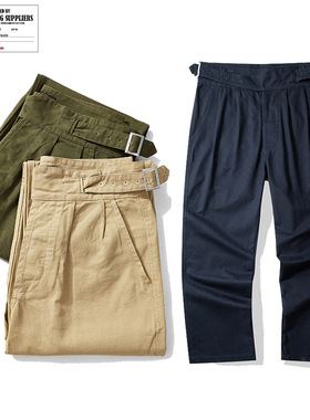 新品 英军廓尔格卡其休闲裤男士宽松长裤Gurkha百慕大裤