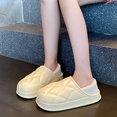 棉拖鞋居家冬天毛绒保暖拖鞋秋冬季男女士加绒踩屎感室内可爱情侣