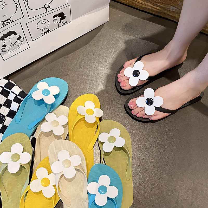 度假旅游休闲太阳花朵夹趾凉拖鞋女沙滩鞋踩屎感家居外穿人字拖女,女鞋,人字拖,淘宝优惠券,粉丝福利购,淘宝优惠卷