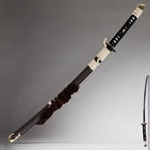 羊蹄山之魂游戏COS笃双居合打刀孤狼暗夜破晓鎏金道具周边未开刃