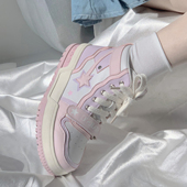 现货 永恒高帮 秋冬原创Lolita高邦板鞋 lo跑可爱女鞋 马卡龙