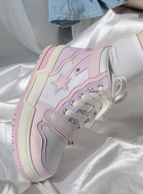 【现货】永恒高帮/秋冬原创Lolita高邦板鞋lo跑可爱女鞋马卡龙