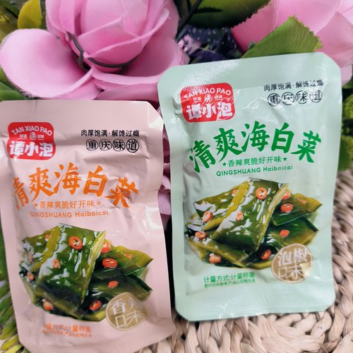 谭小泡新品清脆藕丁藕片零食香辣味好滋味散装称重独立小包装休闲