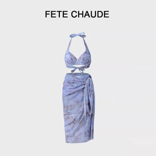 FETE CHAUDE2025新款分体泳衣女高级感性感显瘦遮肉保守度假防晒