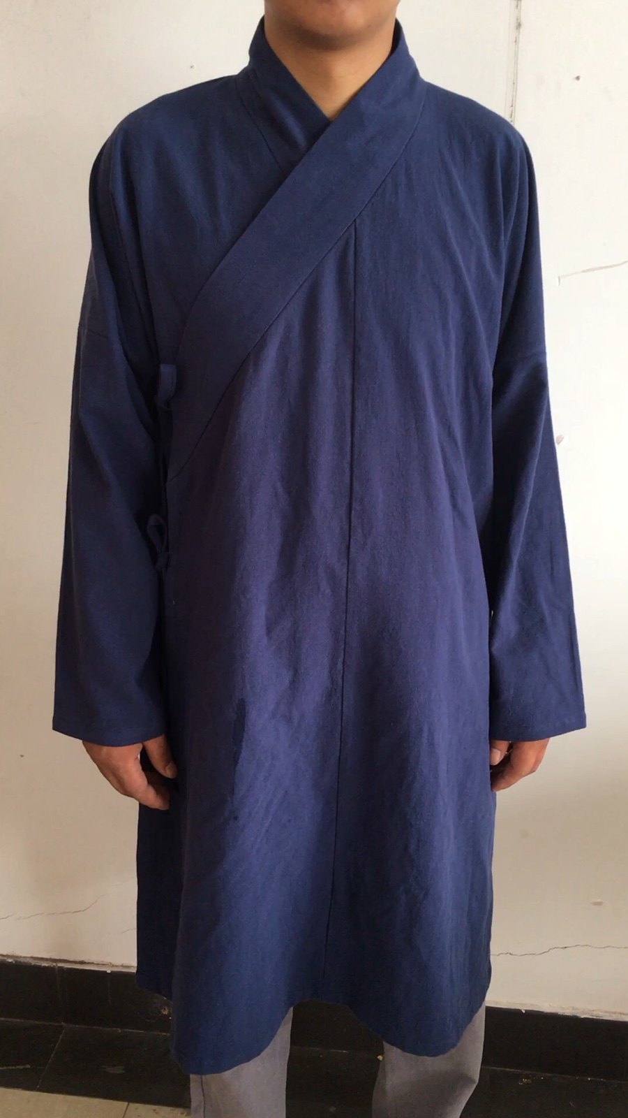 酱君原创汉服长袖直裰交领窄袖纯棉日常家居服宽松男士现货春秋