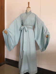 酱君原创汉服交领上襦直裾大袖长衫棉麻宽松深衣常服男女同款定制