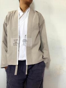 原创宋制汉服交领内搭短褙子开衫上襦长袖棉麻日常大码春秋款男款