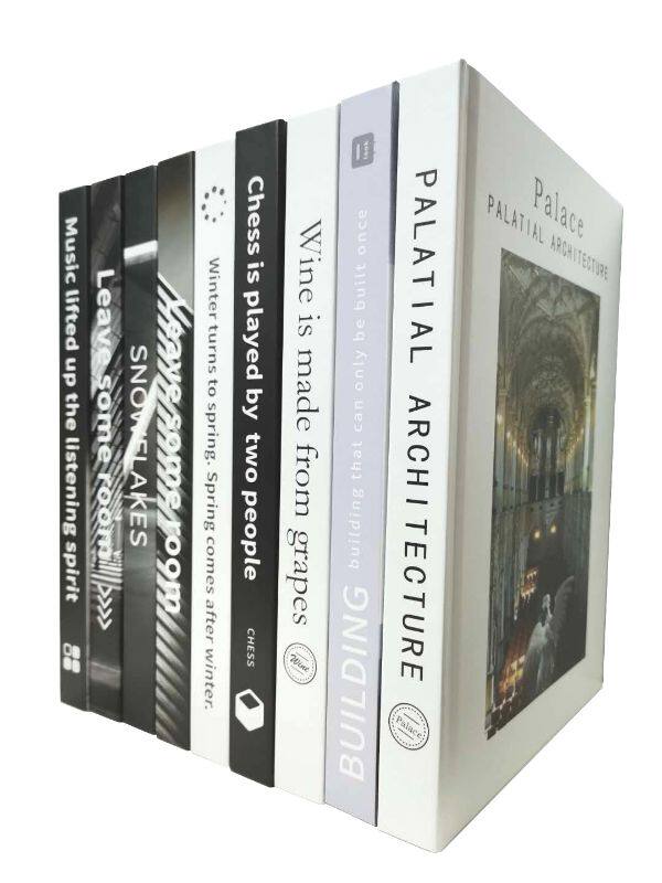 新款硬壳黑白现代书柜摆件