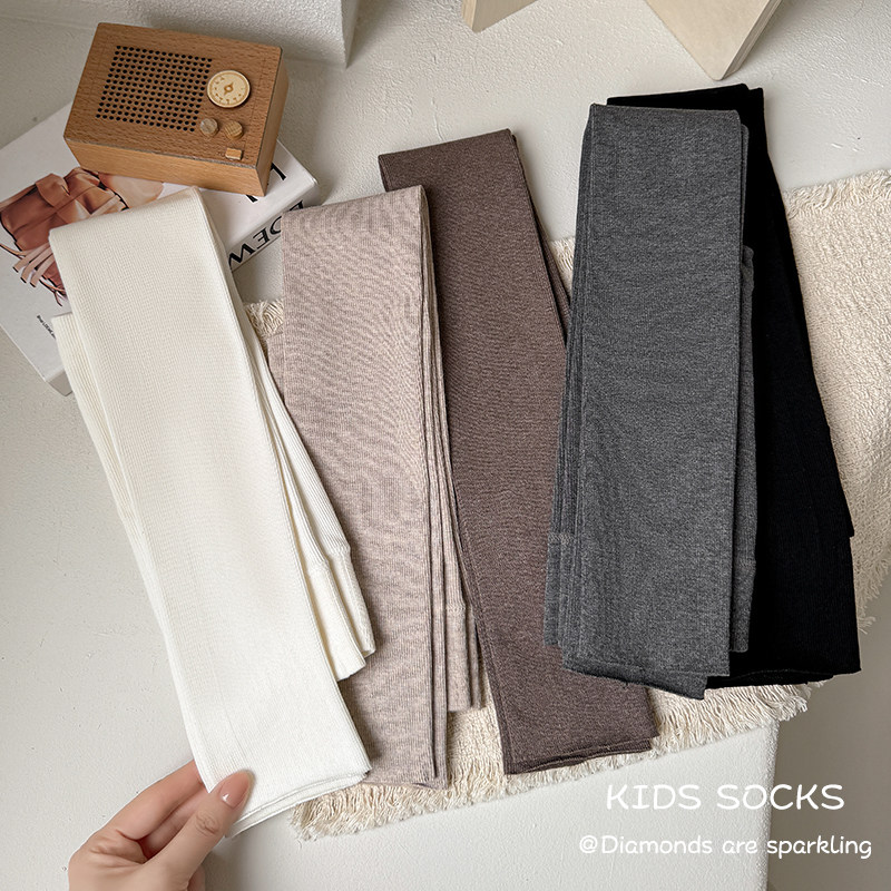 儿童打底裤中大童裤袜外穿长裤薄绒春季新款百搭九分裤宝宝打底袜