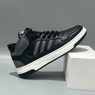 2025新款秋冬高帮鞋子男款休闲运动男鞋青年百搭真皮透气男士板鞋