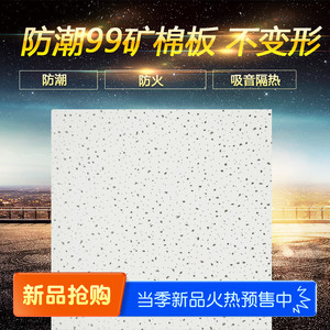 狮子王99吸音矿棉板装饰板吊顶隔热天花板防潮防火14mm600