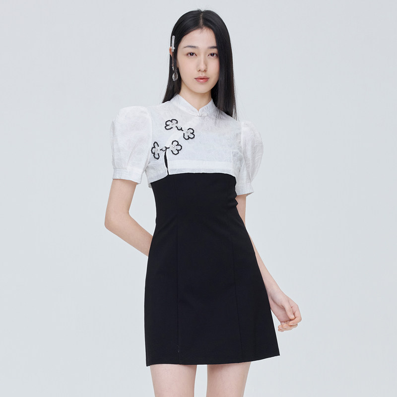 糖力新中式国风两件套连衣裙女