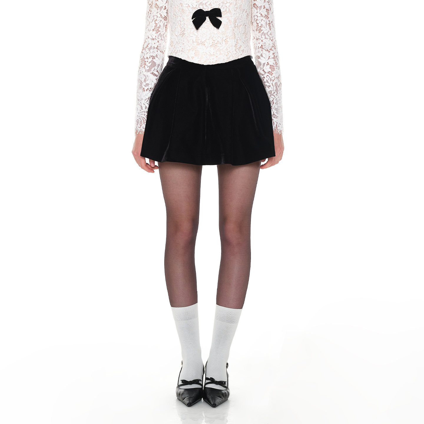 糖力千金风丝绒半身裙女蓬蓬短裙