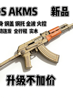 DS实木全金AKMS2.0电动阿卡47金波真人cs男孩吃鸡软蛋玩具步抢