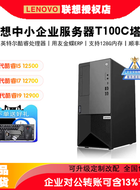 联想塔式服务器主机ThinkServer T100C存储服务器工I9 12900