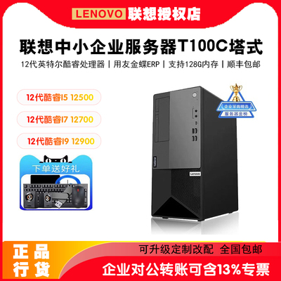 联想塔式服务器T100C存储i7/i9