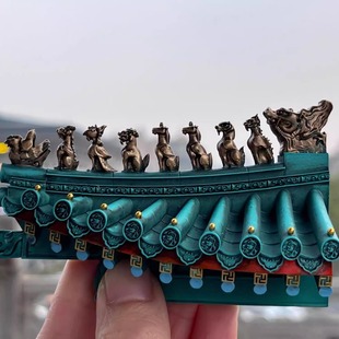 钟楼檐间脊兽冰箱贴磁贴西安文创旅游纪念品陕西历史博物馆伴手礼