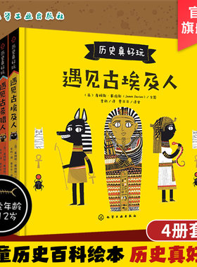 正版 历史真好玩 全4册 遇见古希腊罗马埃及人海盗 3-6-8岁儿童欧洲历史启蒙绘本西方文化经典寓言神话小学生一二年级课外阅读书籍