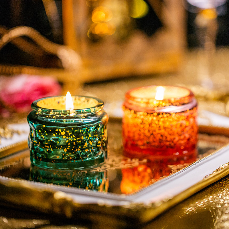 进口精油香薰蜡烛玻璃杯浪漫无烟安神香氛助眠熏香净化空气礼物盒