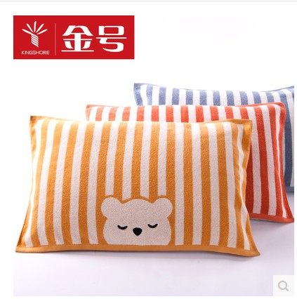 金号枕巾 正品/条纹熊无捻单人枕巾/全棉加厚 两条价 厚实吸汗,床上用品,枕巾,淘宝优惠券,粉丝福利购,淘宝优惠卷