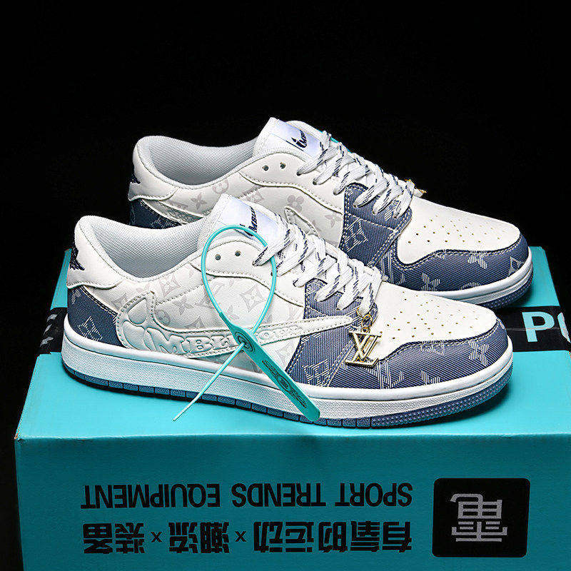 aj男鞋正品低帮3aj12龙鳞联名男款板鞋黑白熊猫鞋运动篮球鞋女鞋