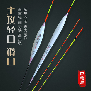 芦苇浮漂轻口高灵敏小碎目鲫鱼漂加粗浮漂醒目竞技黑坑鱼漂防风浪