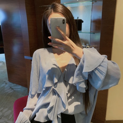 张林超LINBOUTIQUE荷叶边衬衫