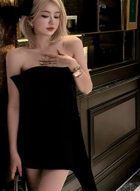 张林超LIN BOUTIQUE 【老钱名媛小黑裙】一衣两穿蝴蝶结连衣裙女