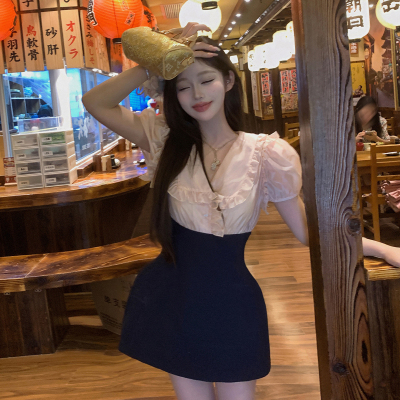 张林超LINBOUTIQUE娃娃领连衣裙