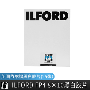 ILFORD 大画幅页片 FP4 菲林 2028年 8×10黑白胶片 依尔福