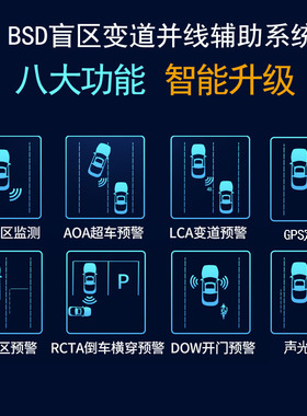 东南DX8DX8SDX7DX3DX5V3菱悦BSD盲区监测S变道并线辅助预警雷达