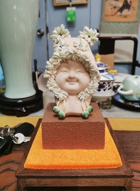 中国陶瓷艺术大师，杨玉芳手工彩泥作品 库存特价出售 全新带包装