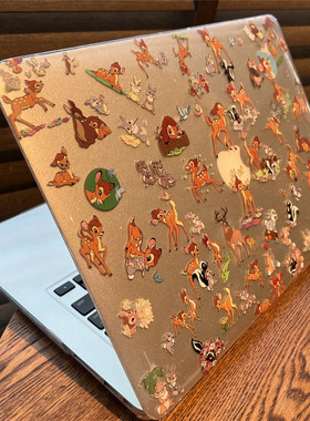 KKXCAS小鹿卡通日单可爱笔记本电脑保护壳原创适用苹果MACBOOK CASE 2025 M5 Pro14 M4 Air13.6/15.3保护套