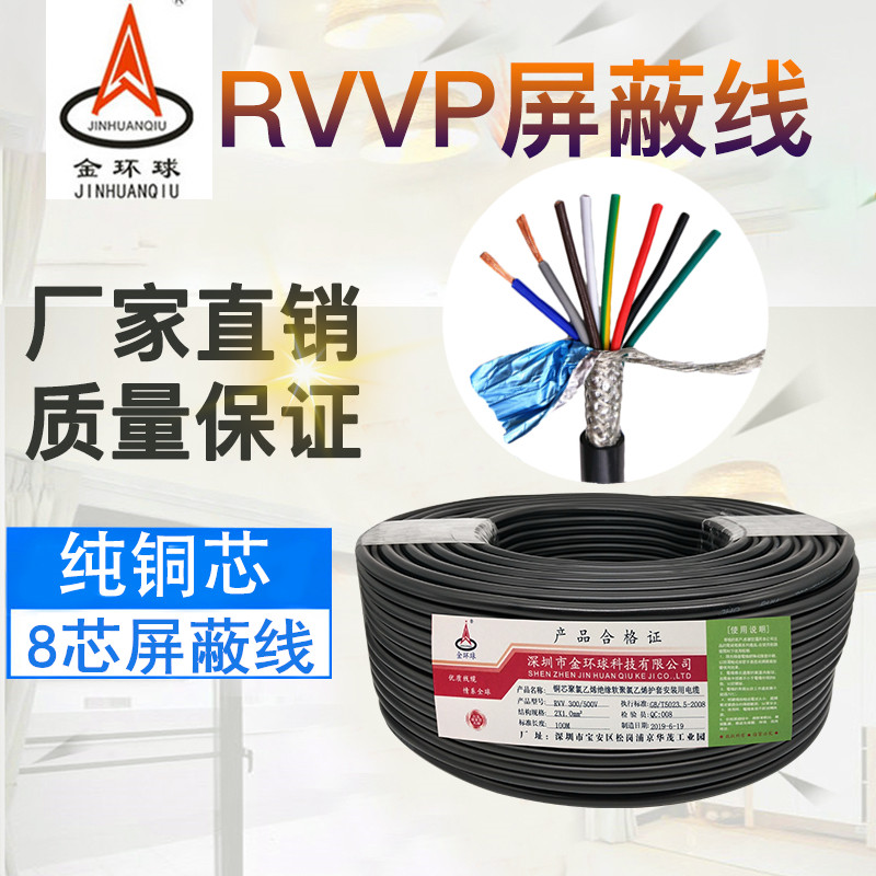 纯铜芯rvvp平方软护套信号线