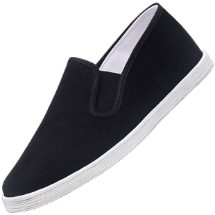 达三江老北京布鞋男黑色手工千层底汉服鞋男鞋软底爸爸休闲鞋大码