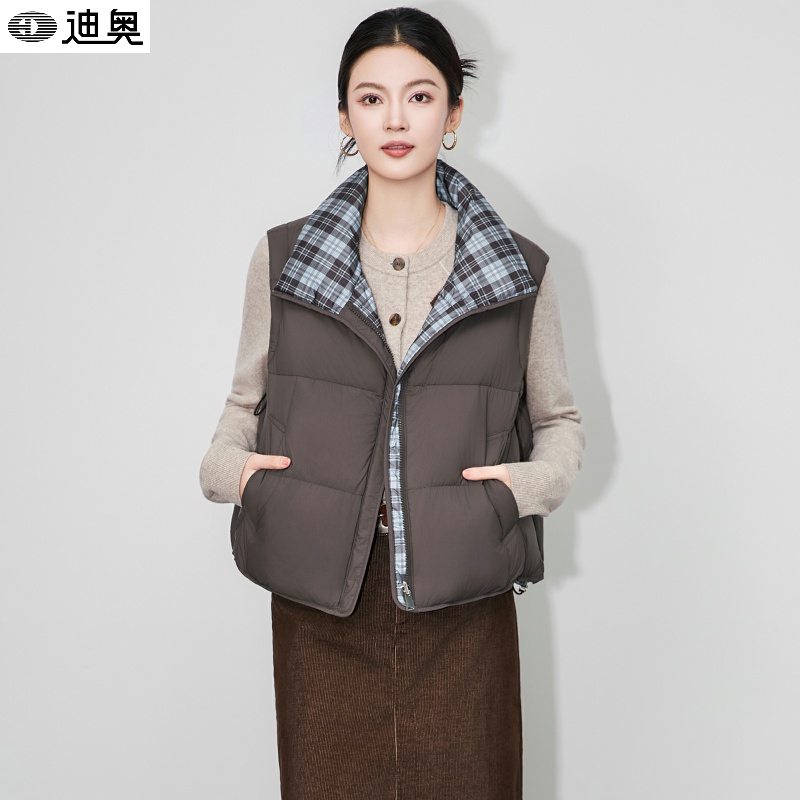 迪奥短款羽绒服女时羽绒马甲外套