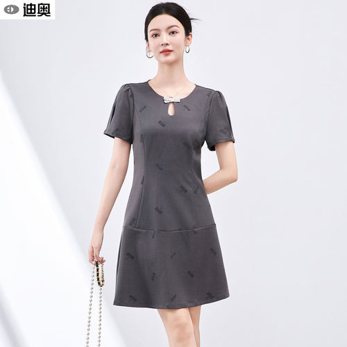 迪奥高端时尚通勤精致洋气连衣裙