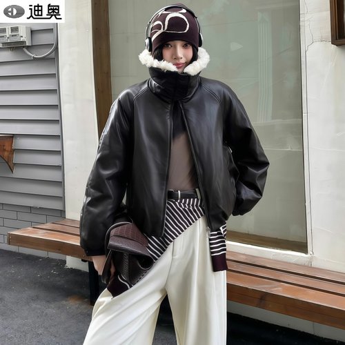 迪奥时尚夹克皮衣羽绒服外套女款