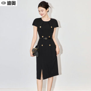 法式 迪奥小香风连衣裙25夏新款 气质女神范斗篷裙轻奢名媛风中长裙